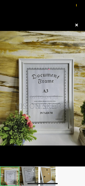 A3 picture and Photo Frame White Color