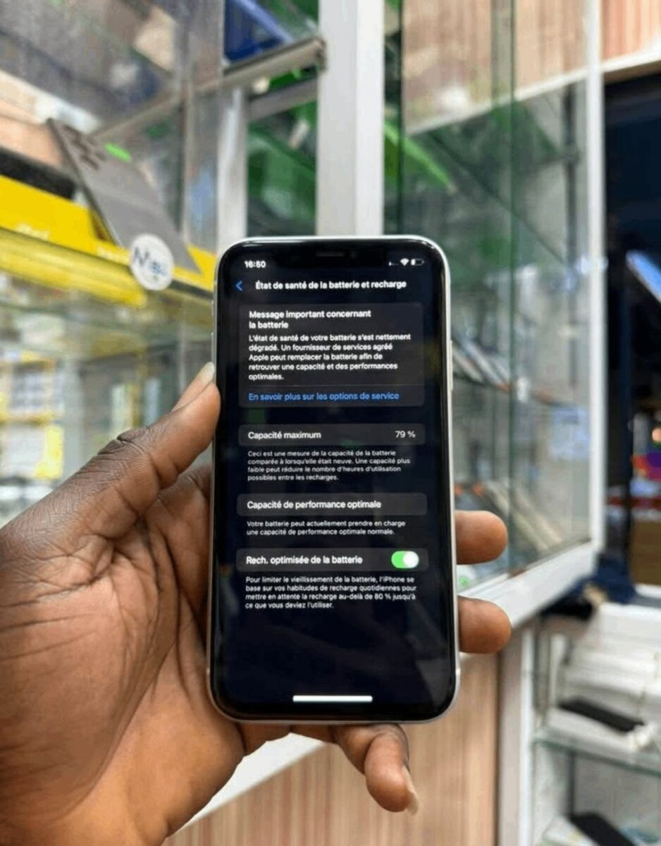 Smartphone iOS moderne