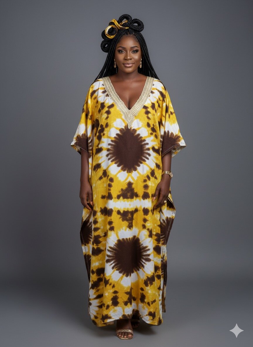 Robe boubou femme tissu