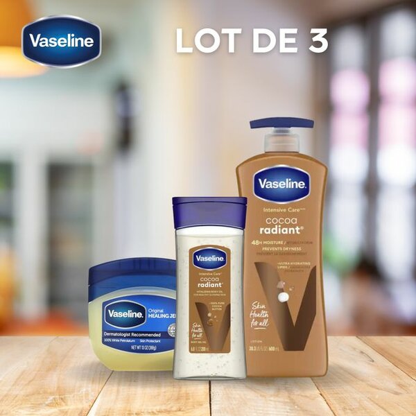 aseline Vaseline® Cocoa Radiant lot de 3