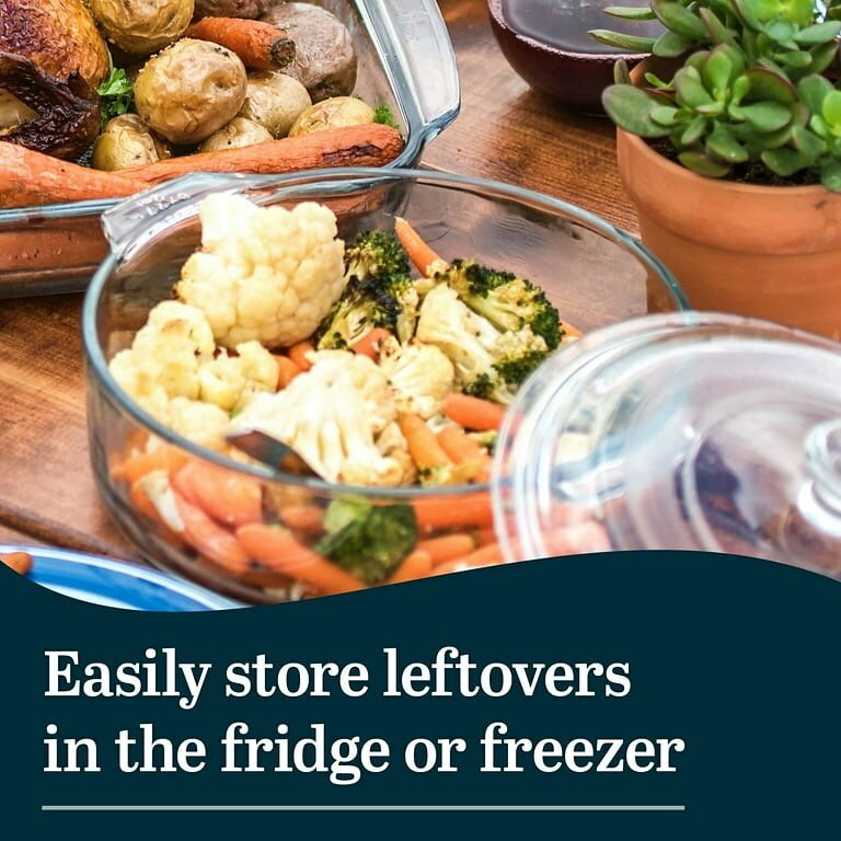 Libbey Baker's Basics 3-Piece Glass Casserole Baking Dish Set with Glass Covers