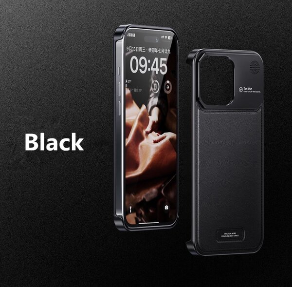 Coque en cuir métal