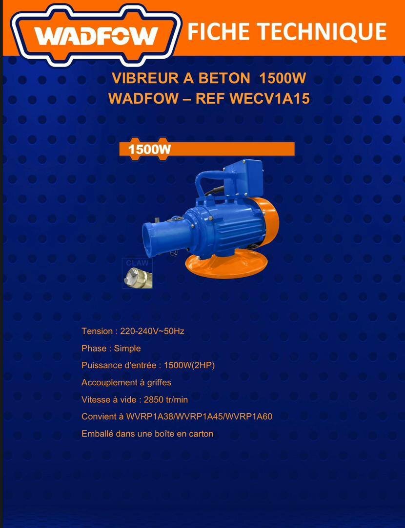 Vibreur à Béton WADFOW 1500W