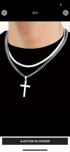 Collier Chaîne en Acier Inoxydable