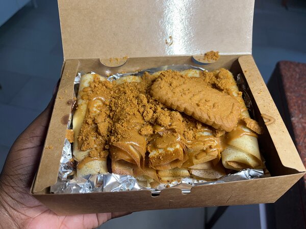 Crêpes roulées au spéculos