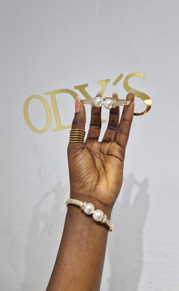 Bracelets élégants en perles dorées