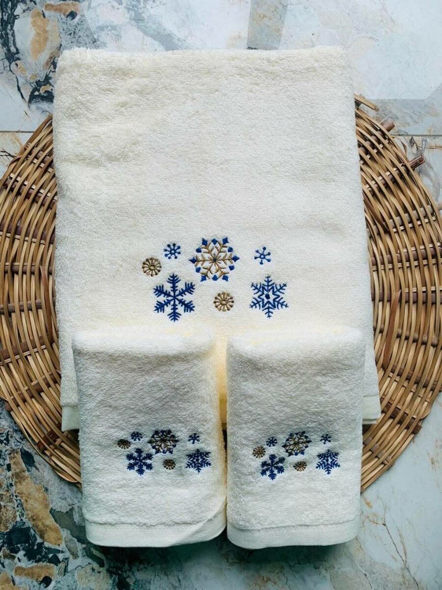 Serviettes décoratives en coton doux