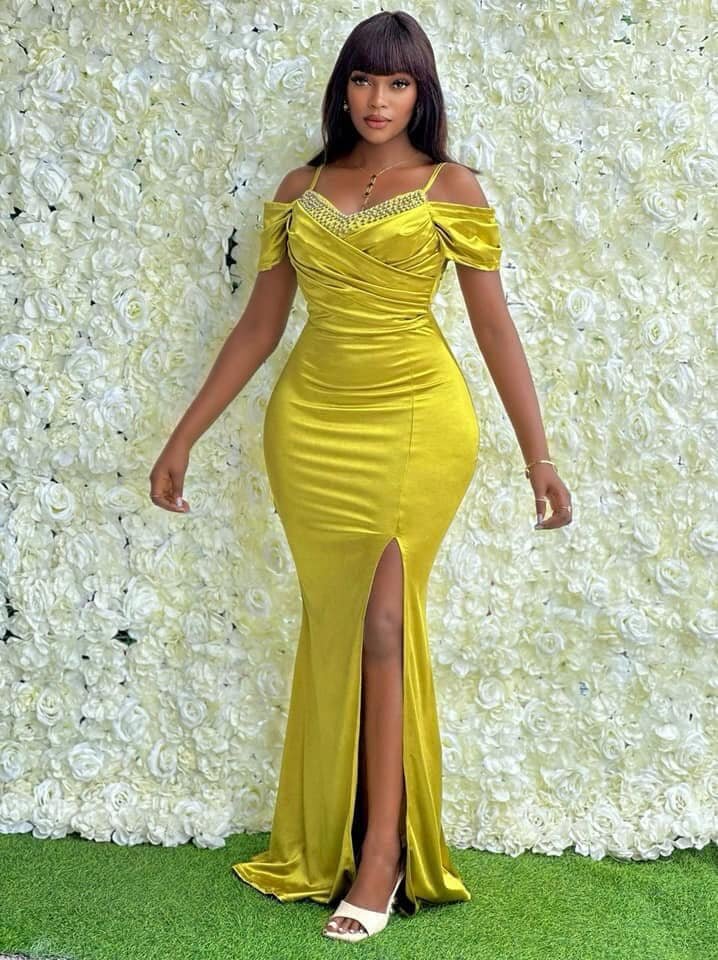 Beautiful Long Yellow women's dress