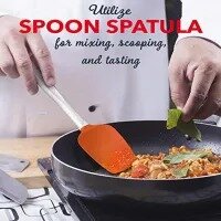 1 Pc Silicon Spatula with Wood Handle Spatula for Baking
