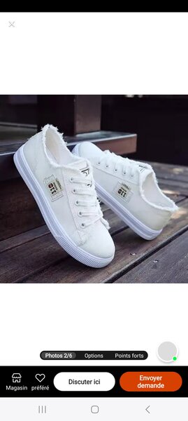 Baskets blanches décontractées