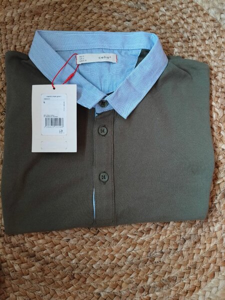 Polo homme kaki élégant