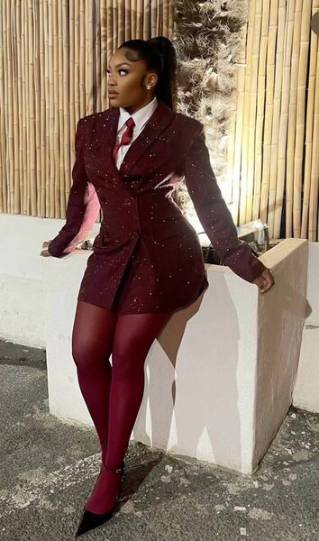 Collant bas rouge bordeaux