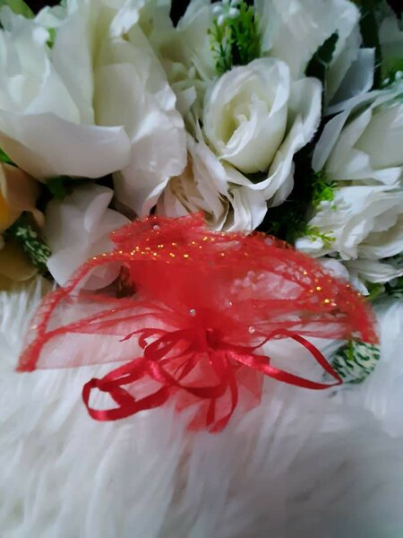 Tulles à cordes rouge vif