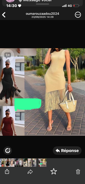 Robe élégante à franges