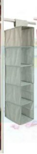 CUSTOMIZE 5 Shelf Clothes Hanging Organizers Pant Organizers Holder Wardrobe Section Storage Closet Organiser Shoe Clothes Garment Closet Organizer Hanging Storage Bag Wardrobe Cloth Organizer 5/6 Layers Shelf Foldable Clothing Storage Rack Shelves