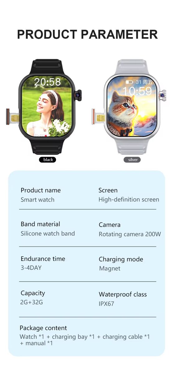 Smartwatch M3 étanche IP67