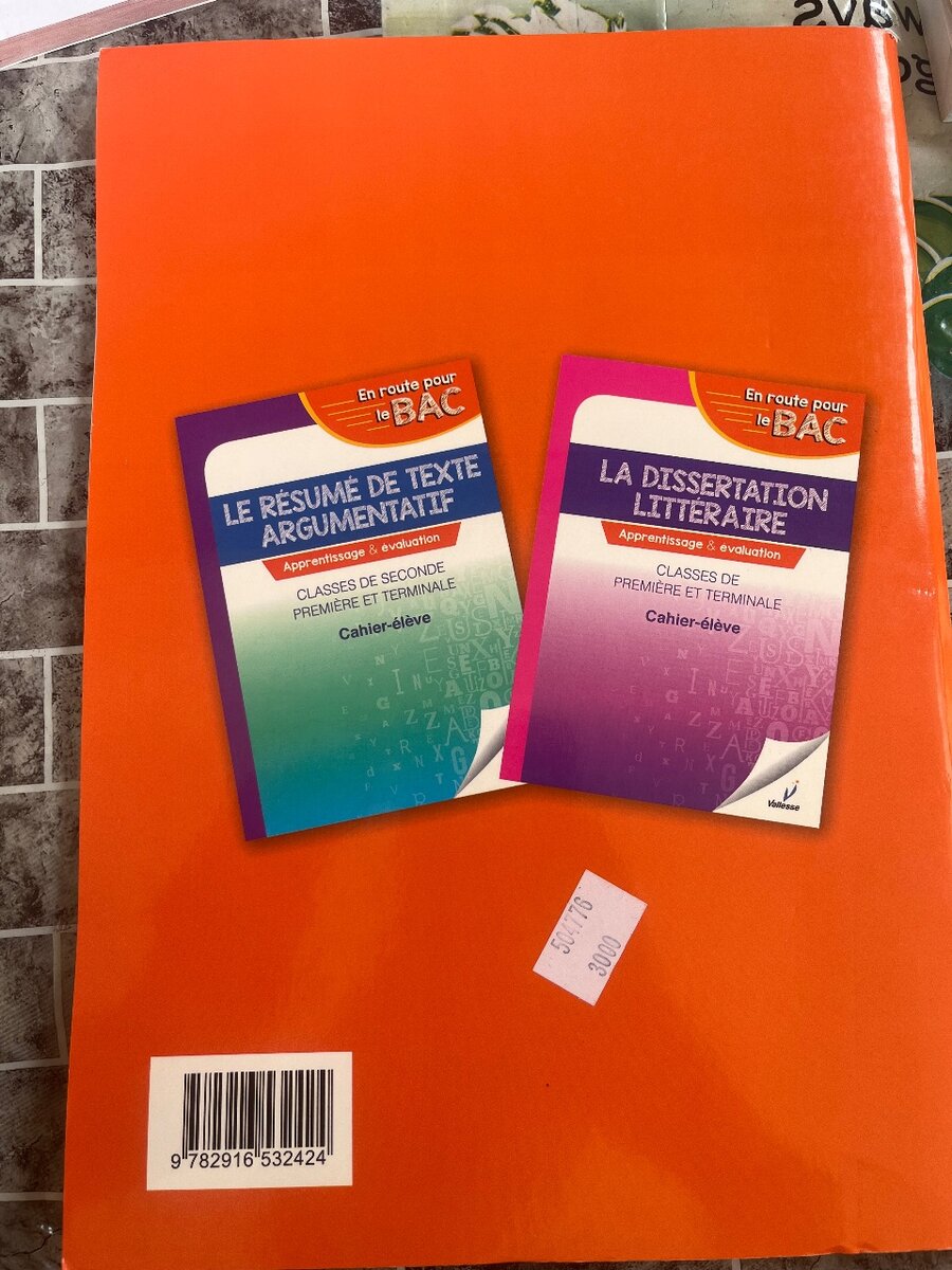 Cahier Élève BAC Français