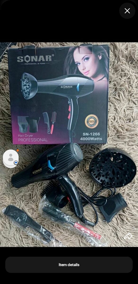 Professional Hair Dryer 2600W
