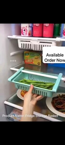 Fridge storage basket