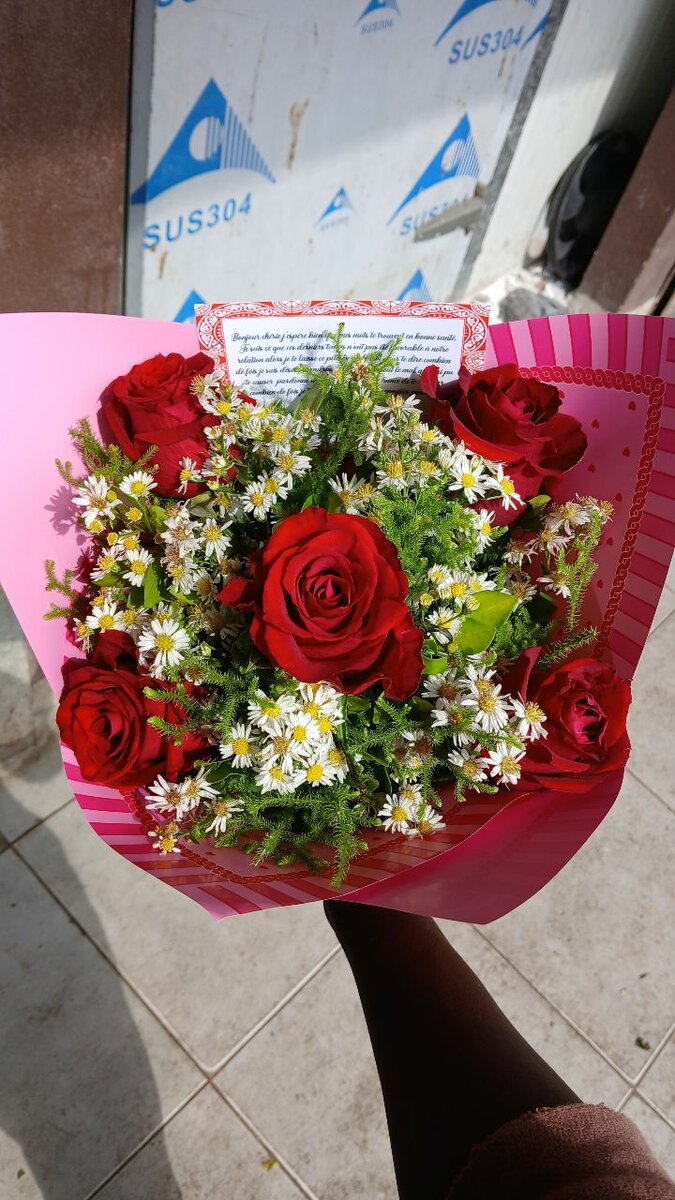 Bouquet romantique roses rouges