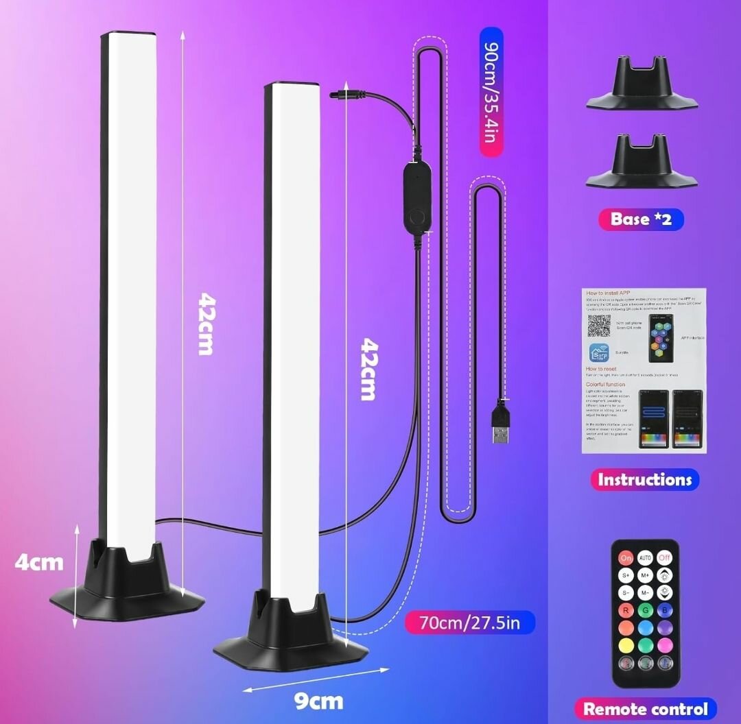 Lampe LED RGB télécommandée