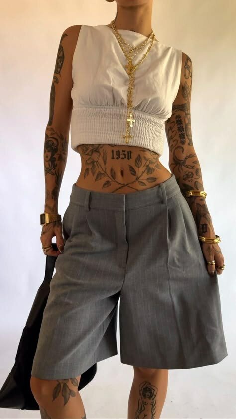 Bermudas élégants unisexes