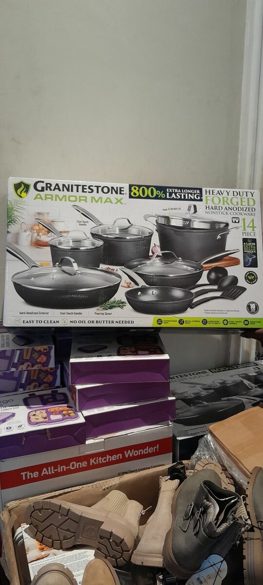 Granitestone Armor Max Pots and Pans Set Hard Anodized Cookw