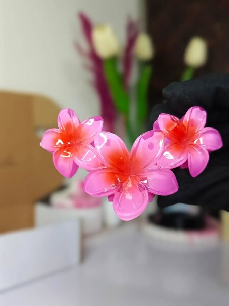 Broches Fleurs en Résine Colorée