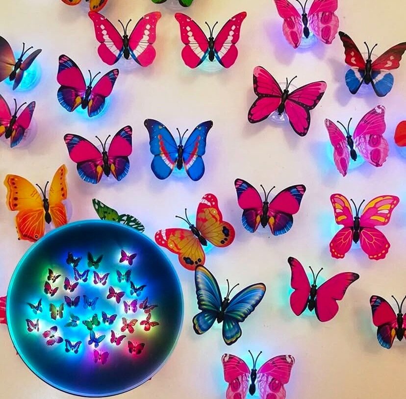 5pieces Butterfly led light stickers