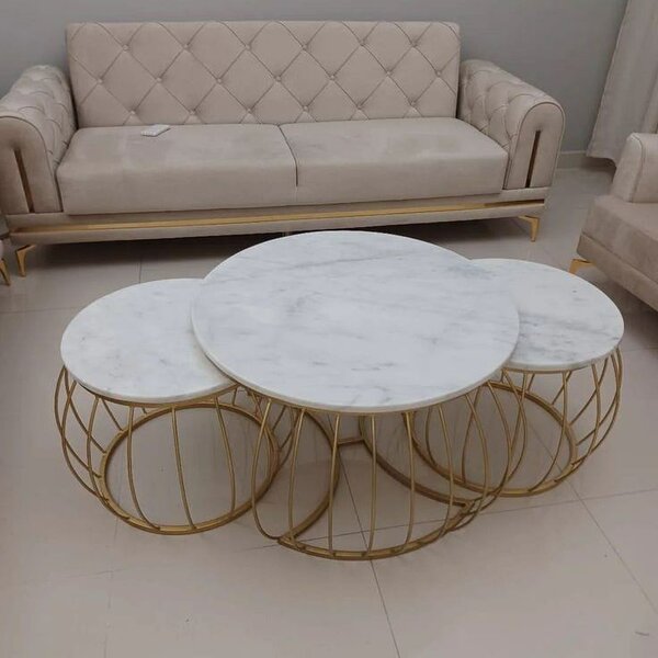 3 piece round shape uv top table