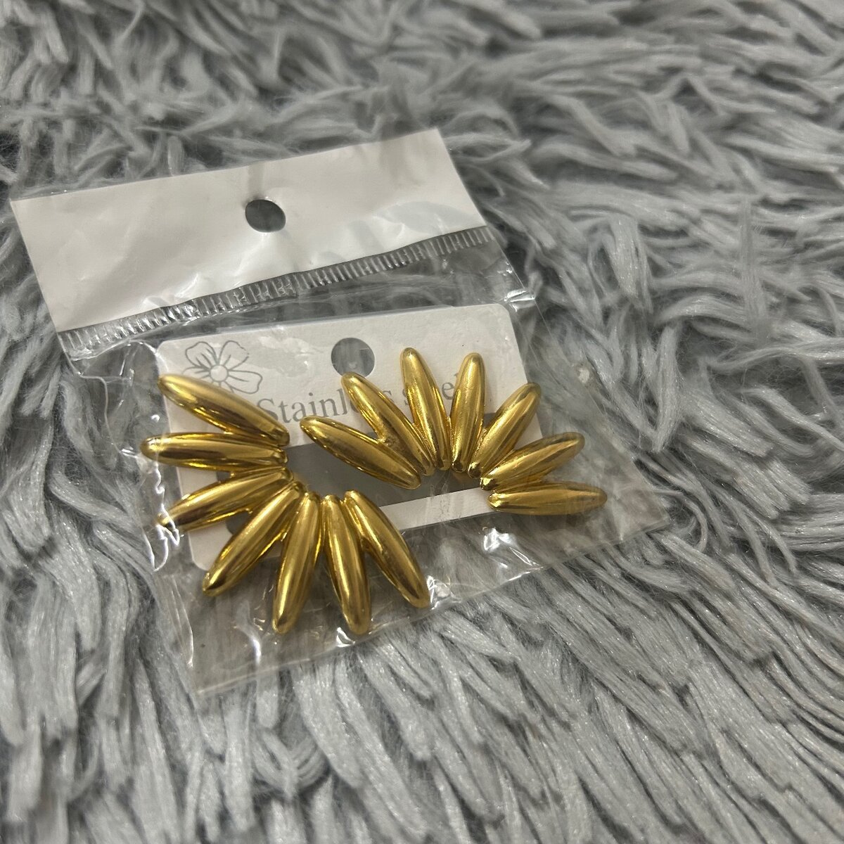 Boucles d'oreilles inox dorées