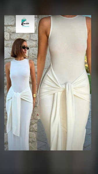 Robe Longue Élegante Blanche