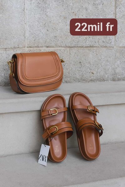 Sandales et Sac en Cuir