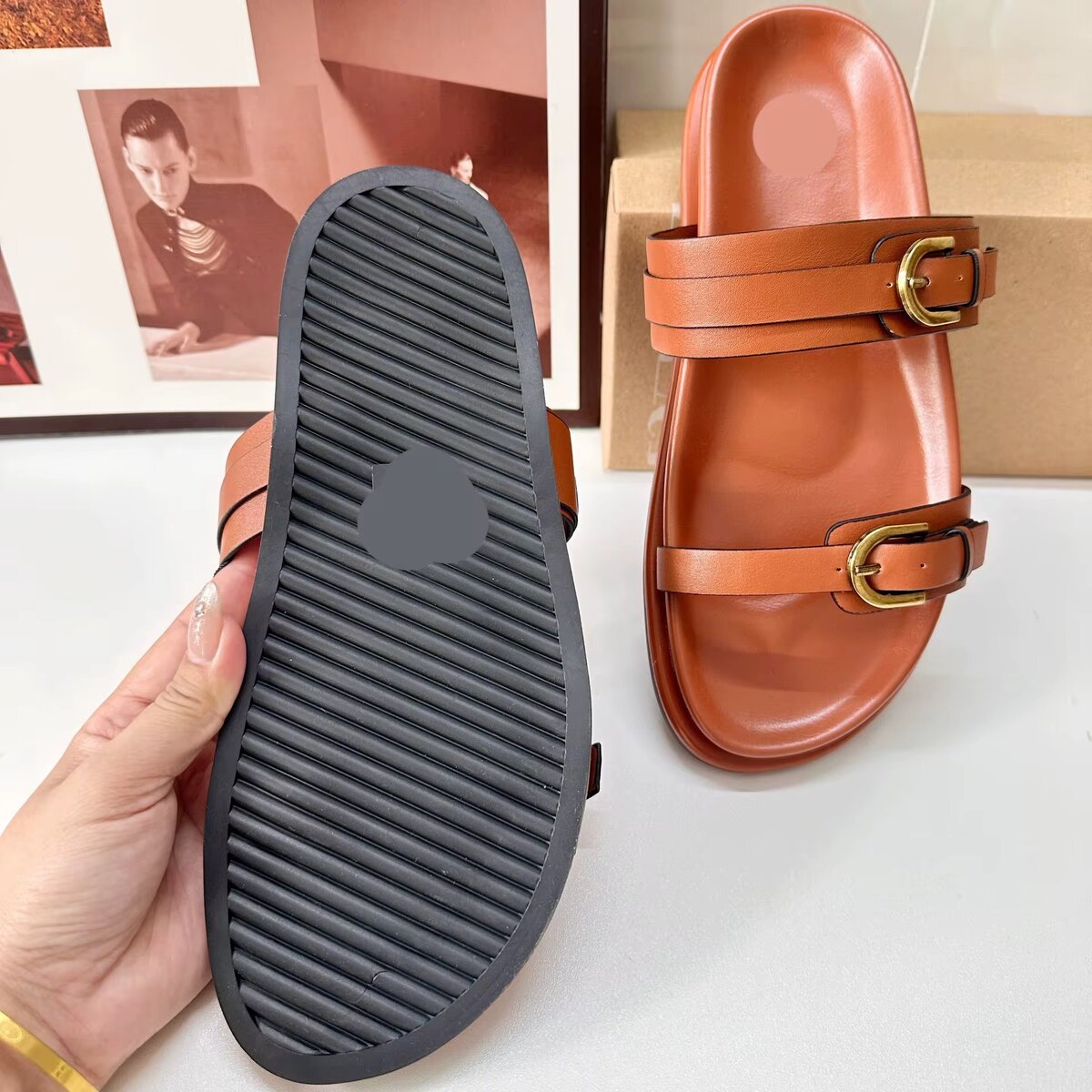 Sandales élégantes en cuir