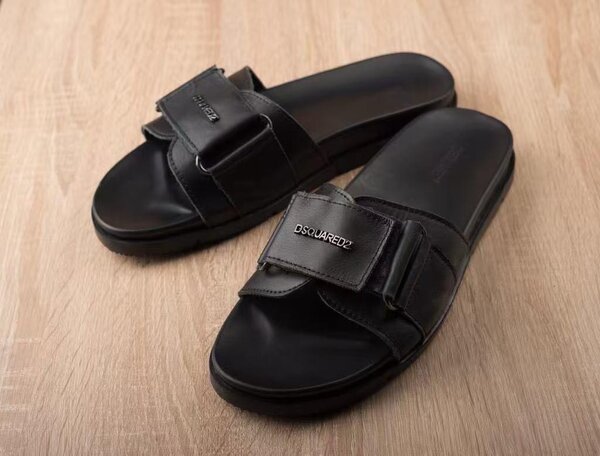 Sandales noires de luxe homme