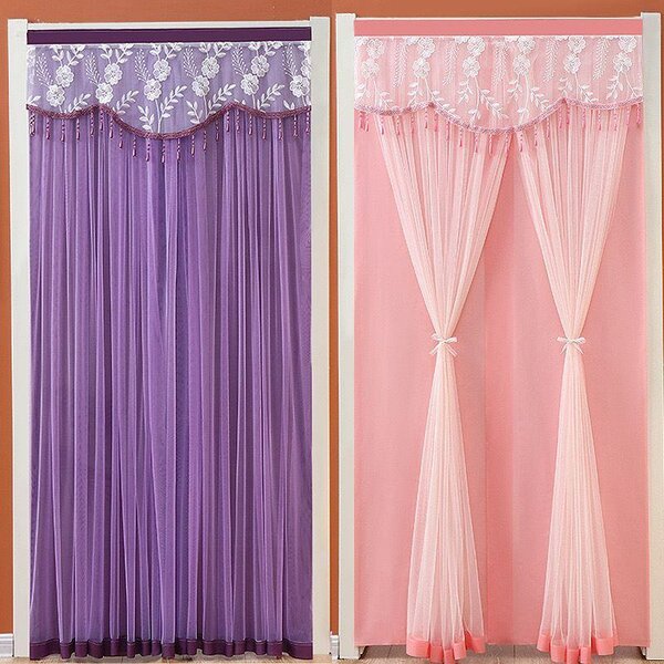 Rideaux en dentelle colorés
