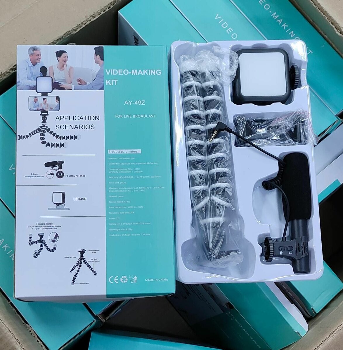 Kit de Vlogging avec Micro et Lumière