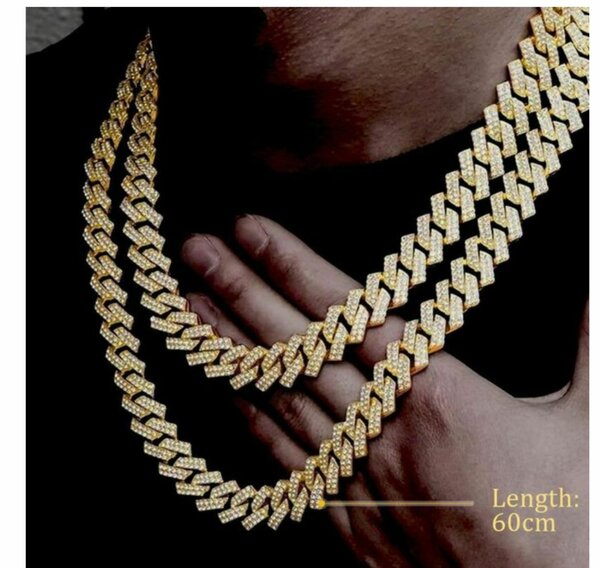 Collier Cuban Lien Doré Homme