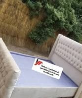 custom made bed with a high base