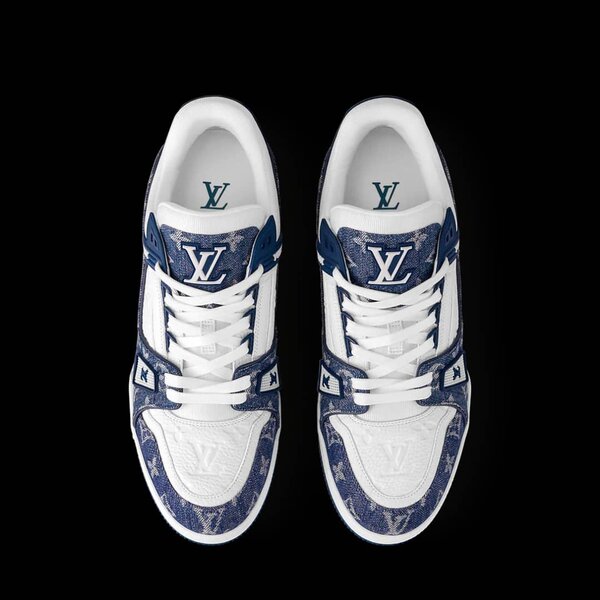 Baskets Homme Luxe Bleu Blanc