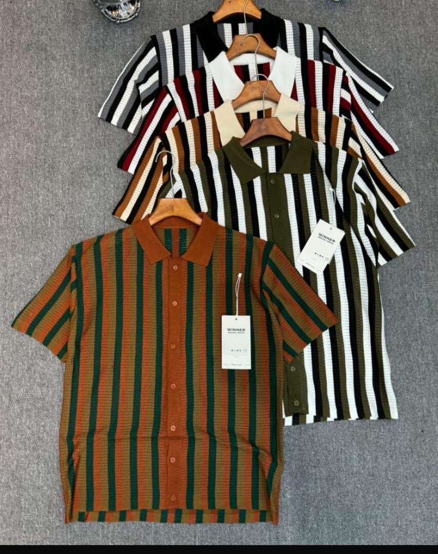 Polos rayés décontractés homme