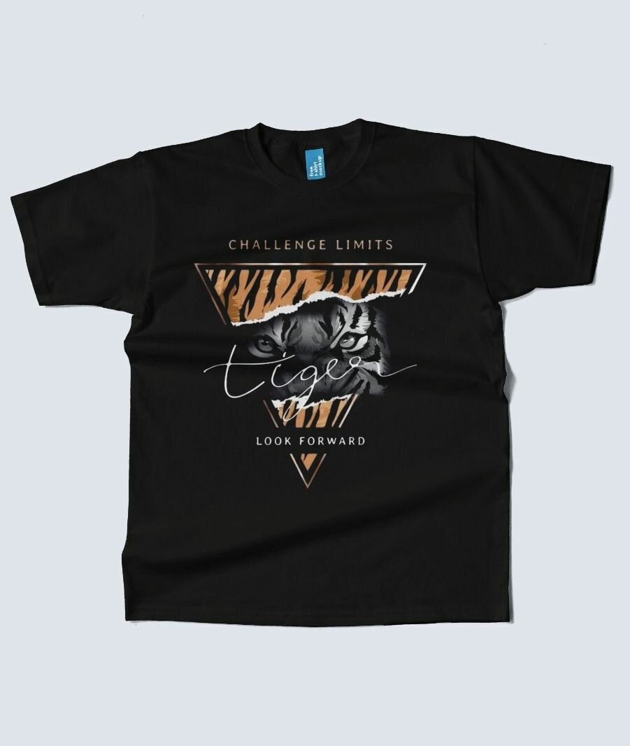 Comfortable T shirt tiger Crew Neck Breathable