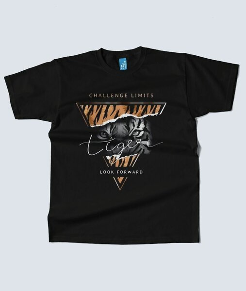 Comfortable T shirt tiger Crew Neck Breathable