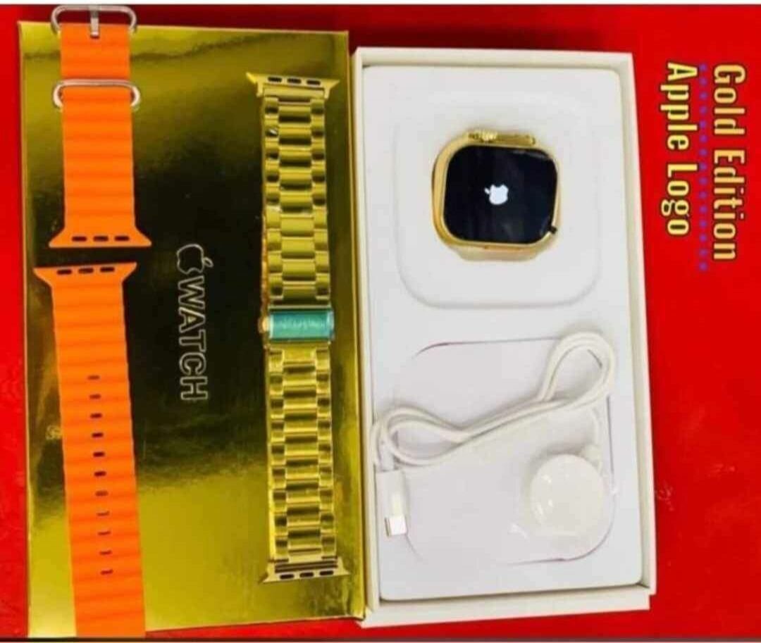 Montre Connectée Dorée avec Logo Apple