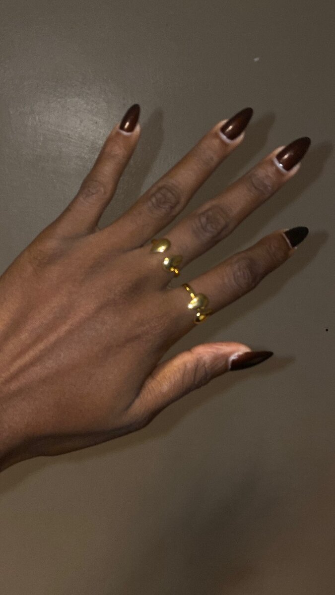 Bague dorée élégante