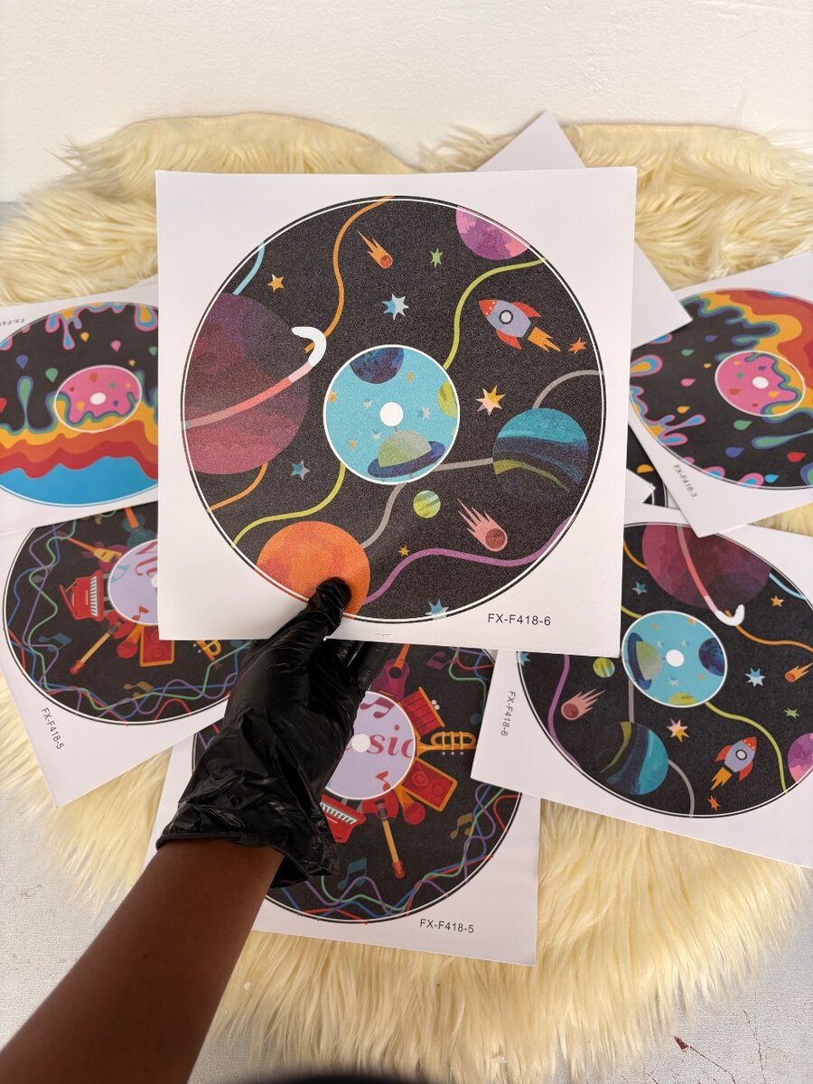 Disques décoratifs muraux vinyle