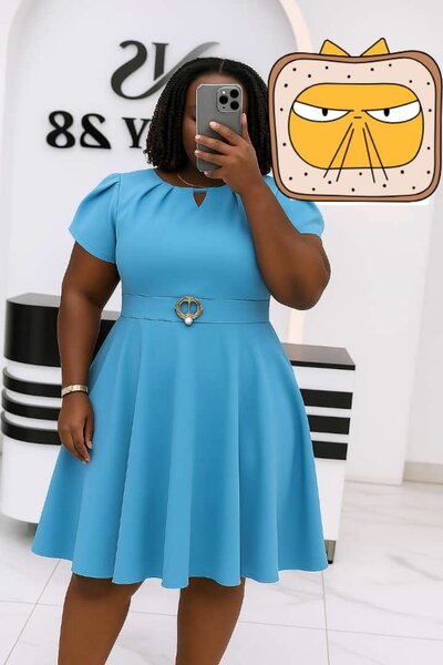 Robe élégante ceinturée femme