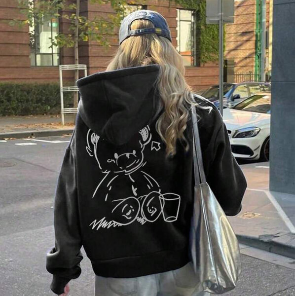 Sweat à capuche enfant noir