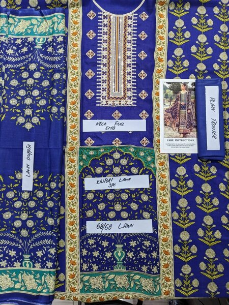Printed lawn suit