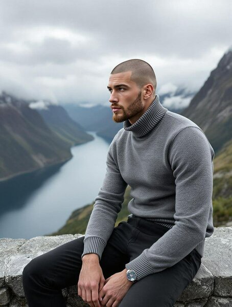 Pulls à col roulé pour hommes